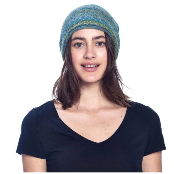Shupaca Beanie. One size. Blue/Green/Purple NWT alpaca natural cozy Granola Girl - Picture 1 of 13